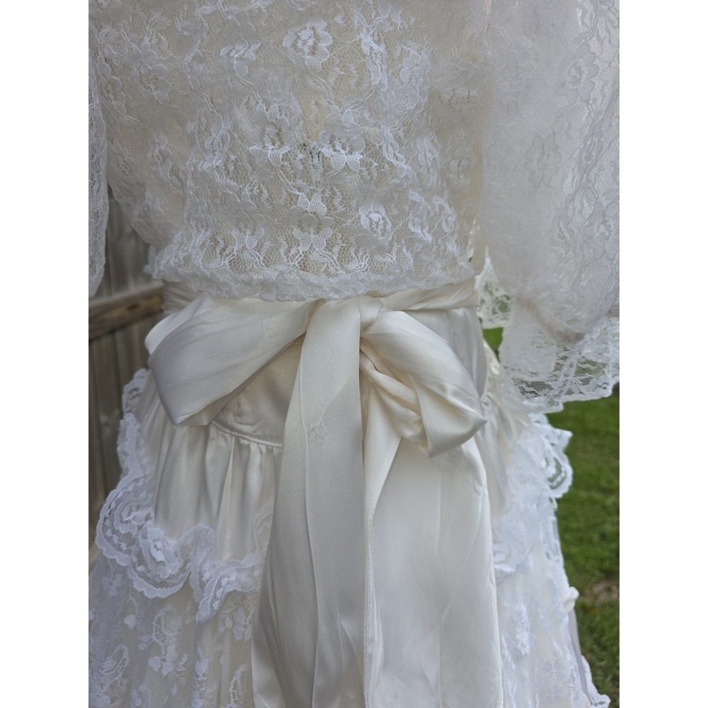 Vtg GUNNE SAX Dress BY JESSICA MCCLINTOCK Gown, Lace, Tiers, Romantic, PRAIRIE - Picture 16 of 16